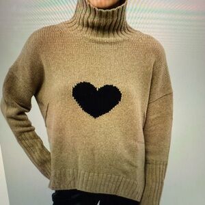 Zadig & Voltaire Alma Heart Turtleneck Sweater - NWT- Size XS